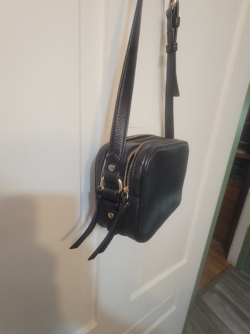 Kate Spade New York Pebbled Leather Crossbody Bag in Black - Picture 7 of 8